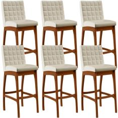 Imagem de Kit 06 Banquetas Alta Mila Facto Pérola