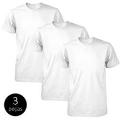 Imagem de Kit 3 Camisetas Básicas Masculina 100% Poliéster 