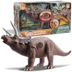 Dinossauro World Triceratops 45cm com Som - Cotiplás