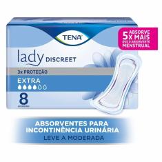 Imagem de Absorvente para Incontinência Urinária Tena Lady Discreet Extra 8 Unidades