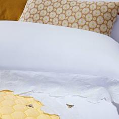 Imagem de Jogo de Cama King Melzi 4 Peças Percal 200 Fios Bernadete Casa Amarelo