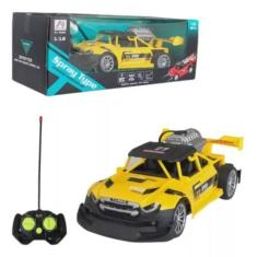 Imagem de Carro De Controle Remoto  Solta Fumaça Com Luz (Amarelo) - Fun Game