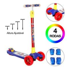 Imagem de Patinete Brinquedo Patrulha Da Justiça De Meninos Com Led - Dm Radical