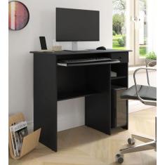 Imagem de Mesa Para Computador Dubai 1 Gaveta 1 Nicho Cor Preto - Comprar Moveis