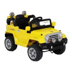 Imagem de Carrinho Elétrico Jipe Infantil Trilha 12V Amarelo Com Controle Remoto