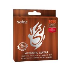 Imagem de Encordoamento para Violão aço 010 SLANPB10 010  Solez