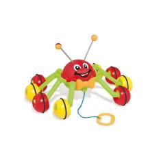 Imagem de Brinquedo Infantil Pedagógico Polvo Para Puxar Carrinho Sensorial Colorido - Tateti