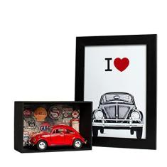 Imagem de Kit Presente Miniatura Fusca com Expositor e Quadro