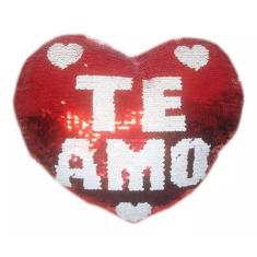 Imagem de Almofada Coração De Pelúcia te Amo Namorados - 27cm
