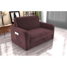 Imagem de Sofá Cama Daiane Veludo Rose E431 - Matrix