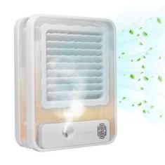Imagem de Ventilador Umidificador Ar Luminária Abajur Recarregável Usb - Ds
