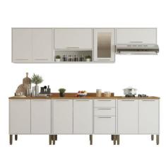 Imagem de Cozinha Compacta para Cooktop 6 Peças 12 Portas 2 Gavetas Paris Sallêt