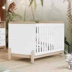 Imagem de Berço Mini Cama 2 em 1 Ternura Branco/Jequitibá - Henn