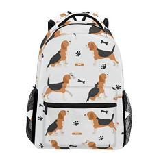 Imagem de U LIFE Mochila escolar bolsa casual para laptop para meninos e meninas meninos e mulheres cachorro fofo animal marrom 