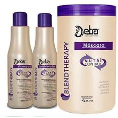 Imagem de Detra Kit Nutri Control - Shampoo 2x 500ml- Condicionador 2x 500ml E Máscara 1kg - R