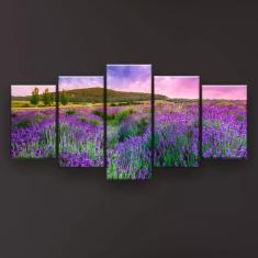 Imagem de Quadro Decorativo Campo De Lavanda Tihany 129x61 Sala Quarto