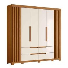 Imagem de Guarda Roupa Casal Doble 6 Portas Cinamomo Off White Móveis Albatroz