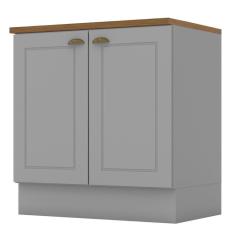 Imagem de Balcão 2 Portas 80cm Americana com Tampo Cooktop - Móveis Henn