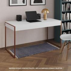 Imagem de Escrivaninha Industrial Madeira Padr o Office Branca Malta Co