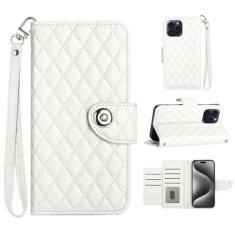 Imagem de Para iPhone 13 Pro Max, capa carteira com alça de pulso, capa flip de couro com fecho magnético com 7 cartões e 1 compartimento para dinheiro, suporte feminino presente capa de telefone para Apple