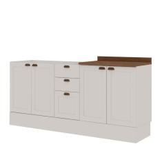 Imagem de Cozinha Modulada Iluminata 2 Balcoes Branco Branco