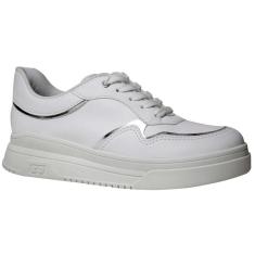 Imagem de Tênis Casual Feminino Branco Prata Quiz 64-1905-04-Feminino