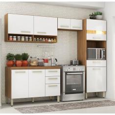 Imagem de Cozinha Compacta 4 Peças Dama Amêndoa Branco Demóbile