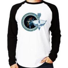 Imagem de Camiseta Raglan Signo Sagitário Astrologia Manga Longa - Foca Na Moda