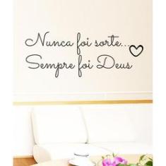 Imagem de Adesivo Decorativo De Parede Frase Nunca Foi Sorte.