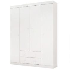 Imagem de Guarda Roupa Roupeiro Infantil Branco Julie 4 Portas E 2 Gavetas - Pho