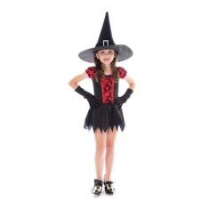 Imagem de Fantasia Bruxa Morceguinho Infantil Com Chapeu E Luvas - Fantasia Bras