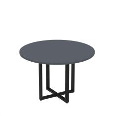 Imagem de Mesa de Reunião Redonda 100cm Mrr1100p25tub Grafito/Preto