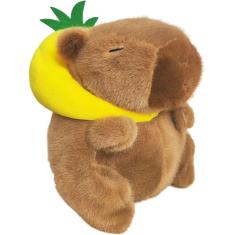 Imagem de Brinquedo de pelúcia Gjlzfwbx Capybara 20cm com cachecol de frutas para crianças