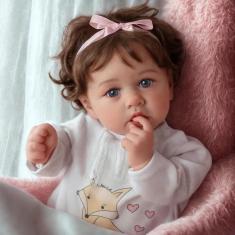 Imagem de Boneca Reborn babeside Lifelike 50 cm com caixa de presente e acessórios