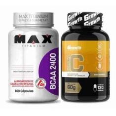 Imagem de Bcaa 100 Caps Max Titanium + Vitamina C 120 Caps Growth