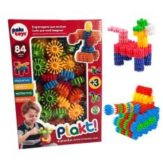 Imagem de Brinquedo Montar Plakt Engrenagens Educativo Criativo 84 Pcs