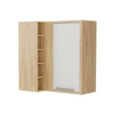 Imagem de Balcão de Cozinha Canto Syrah 1 Porta e 5 Nichos 88cm Amendoa/Off White - Ronipa