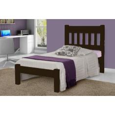 Imagem de Cama De Solteiro Imperial De Madeira Maciça Tauari - Cor Tabaco - Sant