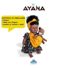Imagem de Boneca Infantil Ayana Negra Criança Pequena Roupas Africanos - Adijoma
