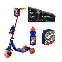 Imagem de Patinete Infantil com Garrafinha e Bolsa - Azul