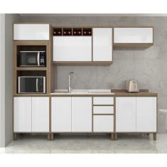 Imagem de Cozinha Completa Modulada 5 Peças Com Torre Forno E Microondas Armário