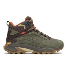 Imagem de Merrell Moab Speed 2 Tênis masculino de couro impermeável para caminhada, Oliva, 40