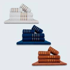 Imagem de Jogo De Toalhas 15 Pçs Coleção Dubai 100% Algodão Br+az+mr