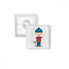 Imagem de Blue Hat Shirt – Kit de atualização para jogos com teclado mecânico PBT