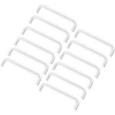Imagem de 12 puxadores de guarda-roupa Pacdrawer Pullsniture Puxadores de gaveta de aço inoxidável Puxadores de armário Puxadores de porta Puxadores de cômoda, distância do furo 128 mm