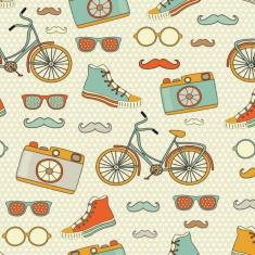 Imagem de Papel de Parede Vintage Adesivo Hipster 2,70x0,57m