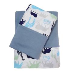 Imagem de Jogo de Lençol Mini Cama 3 peças Malha 100% Algodão Selva  Arrumadinho Enxovais