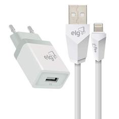 Imagem de KIT CABO E CARREGADOR PAREDE UNIVERSAL LIGHTNING  - KT810WC, ELG