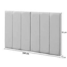 Imagem de Cabeceira Queen 1,60 Almofadada Sued  Marrom Laura Ofertamo