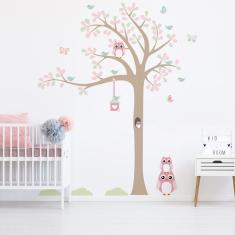Imagem de Adesivo De Parede Infantil Árvore Coruja Baby 1,85m
